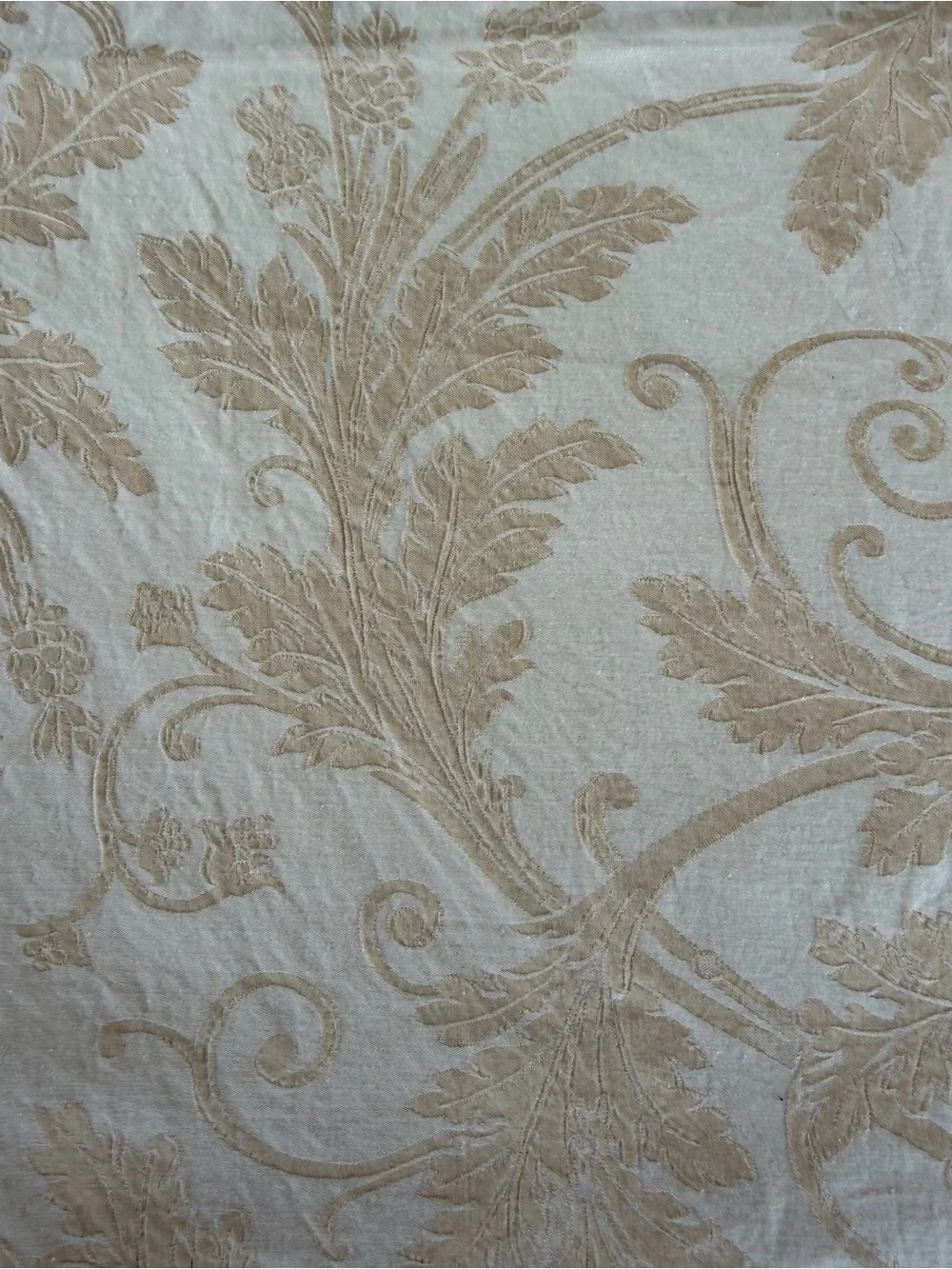 Pure Natural Silk Jacquard Duvet Cover Cream Champagne Zip Closure 65x88 GUC